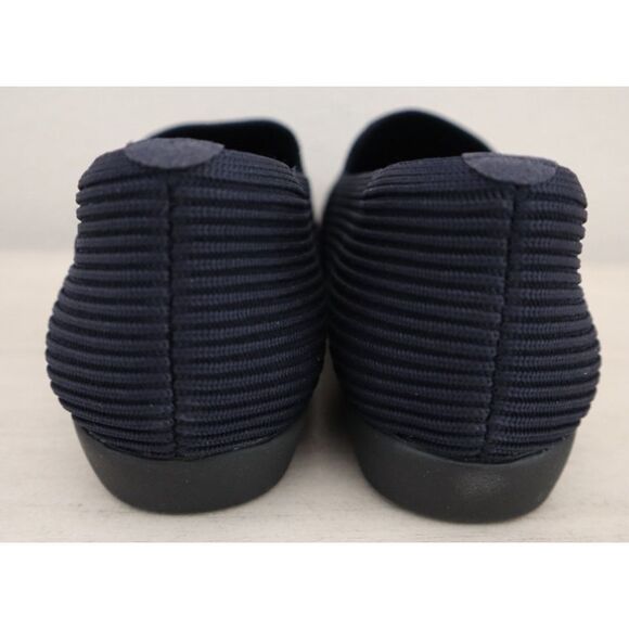 Vivaia Women Sz EUR 36.5 US 6 Navy Samantha Walker Square-Toe Knit Loafers - Picture 3 of 16
